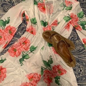 Floral silky romper